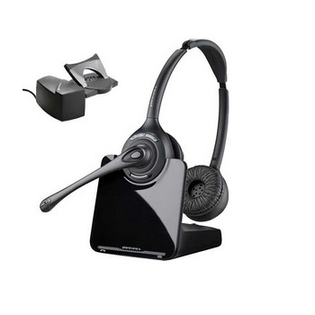 Plantronics CS520 Binaural Over-the-head Wireless Headset with Handset Lifter