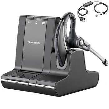 Plantronics Savi W730 Over-the-ear Wireless Headset and *Electronic Hook Switch